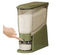 Iouyjiu Rice Dispenser - Large Capacity Portion Control For Dry Food Storage | Transparent Flexible With Easy Pour Spout And Measuring Handle For Grain Flour Cereal Snack Kitchen Pantry Home Dorm