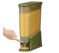 Iouyjiu Rice Dispenser - Large Capacity Portion Control For Dry Food Storage | Transparent Flexible With Easy Pour Spout And Measuring Handle For Grain Flour Cereal Snack Kitchen Pantry Home Dorm