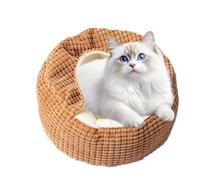 Iouyjiu Round Dog Nest Bed | Kitten Rest Beds Cave - Pet Resting House Pet Supplies Sleeping Bed for Small Medium Dog Cat