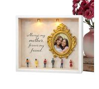 Iouyjiu s Kit - Light Up Vintage Photo Display Frame for Memory Keepsakes | LED Illuminated Box with Removable Compartments Decorative Mothers Day Gift for Women Mom Home Bedroom Living Room Office