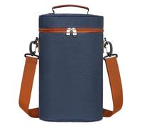 Iouyjiu Secure Bottle Wine Tote, Insulated Wine Carrier, Portable Wine Cooler Bag, Leakproof Wine Tote with Premium Insulated Design 8.27 x 3.94 x 13.39 Inches for Two Bottles (1 Piece)