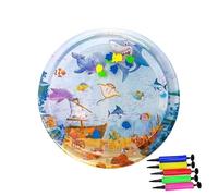 Iouyjiu Sensory Play Mat, Pet Cooling Pad, Interactive Water Mat, Soft Comfortable Texture, Sturdy Non Toxic, Made from Robust PVC Material, 39.37inches