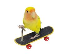 Iouyjiu Skateboard Bird Toys, Educational Stand Perch Training Skateboard, Bird Toy Intelligence-Boosting Cute Pet Supplies for Skill Enhancement, 5.12x1.57x1.97 Inches