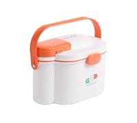 Iouyjiu Sleek Medicine Box Organizer, Pill Storage Container, Portable Medication Holder, 2 Layer Medicine Box 24.5x16x17cm for Create, Indoor, Outdoor, Present, Random Color