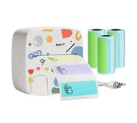 Iouyjiu Sticker Printer - Portable Inkless Print Pod, Instant Thermal Sticker Maker for Study Memos Photos, Mini Wireless Label Printer for Journal Scrapbooking School Office Kids Students
