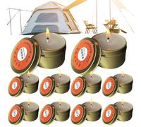 Iouyjiu Survival Candles - Odorless Lighting Set for Power Outages | Set of 10 Long Lasting Candles Ideal for Camping Picnic Wild Survival Supplies Outdoor Use