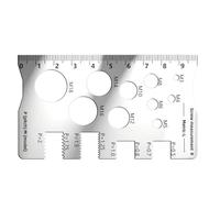 Iouyjiu Thread Checker, Screw Measurement Ruler, Stainless Steel Gauge Tool for Identifying Bolt Nut Size, Screws Thread Sizing for Woodworking Electricians Carpenters Engineers Automotive 3.94x1.97in