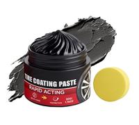 Iouyjiu Trim Restorer Automotive - Black Shine Coating for Tire Dashboard | Weather Resistant Formula with Applicator Sponge Rubber Reviver for Truck SUV RV Van Sedan Interior Exterior Care