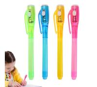 Iouyjiu UV Pen with Light - Tracer Marker Set for Hidden Writing | Flexible Barrel with Built In UV Lamp, Washable Ink Reveal Pens Perfect for Secret Messages Parties Events School Activities