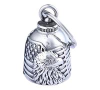 Iouyjiu Vintage Motorcycle Bells, Bell, Eagle Good Luck, Lucky Motorcycle Charm, Cycling Decorative Bells, Motorcycle Accessories Present, Good Luck Bell for Women and Men, plateado, Se référer au