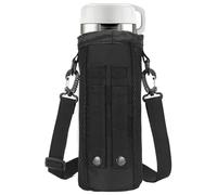 Iouyjiu Water Bottle Carrier, Hydration Sling Bag, Outdoor Bottle Holder with Secure Drawstring and Lightweight Build for Hiking Running Gym Walking Biking and Outdoor Use, Negro , Se référer au