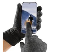 Iouyjiu Winter Gloves - Windproof Thermal Gloves Touchscreen | Non Slip Palm Cold Weather Hand Protection for Men, Women, Running, Cycling, Driving, Hiking or Outdoor Sports, 3.15-3.35in