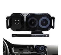 Iouyjiu Wireless Car Charger, Phone Car Mount, Fast Charging Stand, Auto Clamping Holder 360° Rotating Stand Black Ideal para conducción Diaria y Viajes, 6,1x3,15x2,76 Pulgadas