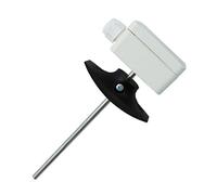 iOVEO 214KF02200 - PT1000 - longitud 200 mm - Medidor de temperatura de canal con brida de montaje,activo 0 - 10 V o Salida 4-20 mA,rango de medición ajustable,sensor PT1000,longitud de montaje 200 mm