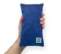 Iowa Corn Baby Mini - Almohadilla térmica para microondas y bolsa fría reutilizable - Almohadilla térmica pesada para manos frías, dolor de cuello, muñecas doloridas - 4 x 8 pulgadas - 1 libra (azul