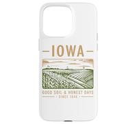 Iowa Good Soil Días honestos desde 1846 Carcasa para iPhone 15 Pro Max