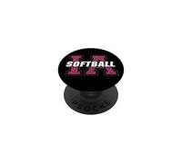 Iowa Softball Vintage Rosa Animal Style IA State Art PopSockets PopGrip Adhesivo