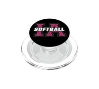 Iowa Softball Vintage Rosa Animal Style IA State Art PopSockets PopGrip para MagSafe
