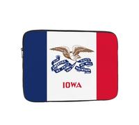 Iowa State Flag - Funda unisex a prueba de golpes para laptop, hecha de tela Oxford de alta densidad, práctica apertura con cremallera
