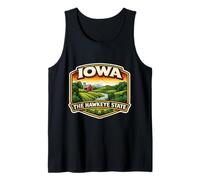Iowa The Hawkeye State Souvenir Visitante Memorabilia Viajero Camiseta sin Mangas