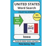 Iowa Word Search Puzzle Book: Popular Word Search with Easy to Read Print about Iowa, the Hawkeye state, cities, towns, & municipalities | 6x9 inches, ... holidays, birthdays, and free time.