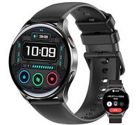 IOWODO Reloj Inteligente Hombre Mujer con Llamadas, 1.43" AMOLED Smartwatch con 2 Correas, Monitor Cardíaco 24h, SpO2, Sueño,IP68,120 Modos Deportivos