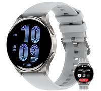 IOWODO Reloj Inteligente Hombre Mujer con Llamadas, 1.43" AMOLED Smartwatch con 2 Correas, Monitor Cardíaco 24h, SpO2, Sueño,120 Modos Deportivos,IP68, para iOS/Android