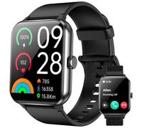 IOWODO Reloj Inteligente Hombre Mujer - Smartwatch 1.85" con Llamadas Bluetooth, Monitor Cardíaco, Oxímetro, Sueño, 100+ Modos Deportivos, IP68 Impermeable, Pulsera Actividad para Android iOS