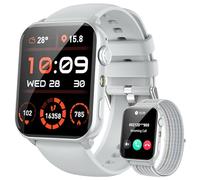 IOWODO Reloj Inteligente Hombre Mujer, Smartwatch con 2 Correas,1.91" Reloj Deporte Mujer con Funciún Llamadas y Whatsapp Mensajes Bluetooth,100 Modos Deporte para iOS Android Teléfono(Gris)