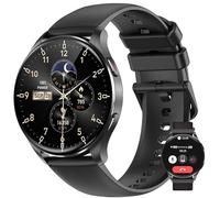 IOWODO Reloj Inteligente Hombre Mujer, Smartwatch Hombre 1.43" AMOLED con Llamadas, Monitor Cardíaco 24h, SpO2, Sueño,120 Modos Deportivos, 2 Correas, IP68, Compatible con Android & iOS