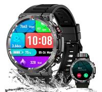 IOWODO Reloj Inteligente Hombre, Smartwatch 1.39" TFT Llamada Bluetooth, 100+Modos Deportivos Smart Watch Pulsómetro/SpO2/Monitor de Sueño/Podómetro, IP68 Pulsera Actividad para Android iOS (Negro)