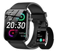 IOWODO Reloj Inteligente Hombre Mujer, Smartwatch Mujer con 2 Correas,1.85" Reloj Deporte Mujer con Funciún Llamadas y Whatsapp Mensajes Bluetooth,100 Modos Deporte para iOS Android Teléfono (Negro)