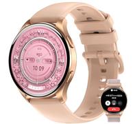 IOWODO Reloj Inteligente Mujer - Smartwatch 1.43" AMOLED con Llamadas Bluetooth, Monitor Cardíaco 24h, SpO2, Sueño, 120+ Modos Deporte, 2 Correas, IP68 para iOS Android