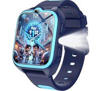 IOWODO Reloj Inteligente Niño, 4G Smartwatch Niños con GPS y Llamadas, Videollamadas,SOS,Linterna LED,Batería de 800 mAh, Modo Clase,Juegos,Cámara, IP68, Regalo y Juguete para Niñas y Niños