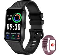 IOWODO Smartwatch, Reloj Inteligente Hombre Mujer con Oxímetro(SpO2) Pulsómetro Sueño Podómetro, Pulsera Actividad con Notificación de Mensajes, Impermeable IP68 para Android iOS(2 Correas)