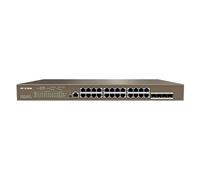 IP-COM G5328P-24-410W Conmutador PoE administrado L3, 24 Puertos PoE, 410W, 56 Gbps, 4 Puertos SFP, Protección contra rayos 6kV