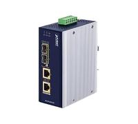 IP30 Industrial Gigabit Media converter 2x PoE++ RJ45/2x SFP