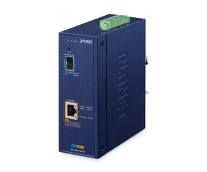 IP40 Industrial 1-Port 10G/1GBASE-X SFP+ + 1-Port 10G/5G/2.5G/1G/100BASE-T 802.3bt PoE++ Managed Media Converter(95W PoE budget, 802.3bt/Legacy/Force modes, PoE PD alive check and schedule management,