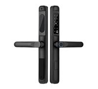 IP65 Tuya WiFi App - Cerradura de puerta inteligente impermeable de aluminio deslizante biométrico, manija de puerta de huellas dactilares, cerradura de vidrio digital sin llave, diseño delgado (5085B