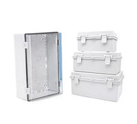 IP66 Waterproof Gray/Transparent Cover Enclosure Juction Box ABS Plastic Outdoor Seal Power Case Distribution Box Hinge Case (600x500x200mm,Grey cover)