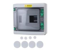 IP66 Watertight Electrical Junction Box | 8 Circuit Outdoor Distribution Box with Transparent Cover | Industrial & Residential Use for Security/Workshops/Utility Stations