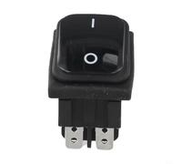 IP67 nominal 20A DPST Rectangular Rocker Switch con botón iluminado 250VAC Reset Function 30x22mm Cutout Business Industrial Equipment(negro)
