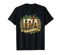 IPA Lot Cuando Bebo Craft Ale Hops Barrel Ilustración Camiseta