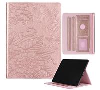 iPad 10th Generation 10.9 Pulgadas 2022, MVRYCE Funda de Cuero PU con Cierre y Ranuras para Tarjetas Auto Wake/Sleep Stand Funda Protectora Compatible con iPad 10th Gen 10.9" (Oro Rosa)