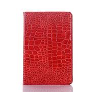 iPad Mini 5. und iPad Mini 4. Gehäuse, DMaos Krokodil Reflector Leder Stand Folio Gehäuse Smart Cover, Auto Sleep und Wake, Protector für iPad Mini 4 und 5 7,9 Zoll - Rot