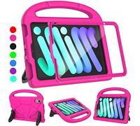 iPad Mini 6 Case for Kids 2021 (8.3 Inch, 6th Generation), Lainergie Lightweight Shockproof Kid-Proof Cover Built-in Screen Protector with Handle Stand for New iPad Mini 6th Gen 8.3 Inch - Pink