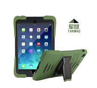 iPad Mini1/2/3 caso, 3 en 1 [a prueba de golpes] híbrida de alto impacto resistente al Armor Defender carcasa de silicona caso para Apple iPad mini1/ mini2/ Mini3 (Verde oscuro)