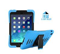 iPad Mini1/2/3 caso, 3 en 1 [a prueba de golpes] híbrida de alto impacto resistente al Armor Defender carcasa de silicona caso para Apple iPad mini1/ mini2/ Mini3 (Azul)