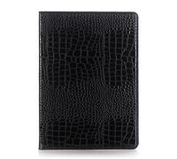 iPad Pro-1. 2. (12,9 Zoll) 2017 2015 Hülle für Damen, DMaos Krokodil Kunstlederständer Folio Smart Cover, Dokumentenkartenhalter - Schwarz