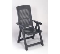 Ipae-Progarden SpA Silla de Jardín Plegable, Antracita, Plástico